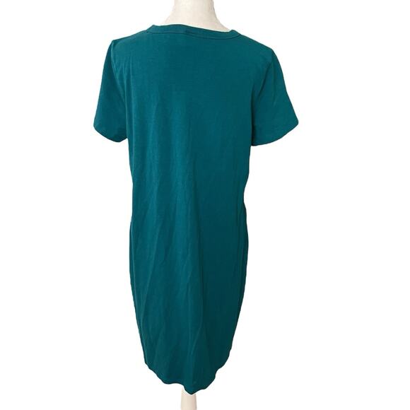 Set of 2 Old Navy Womens Large T-Shirt Dress Teal Printed Short Sleeve Basic - Picture 5 of 14